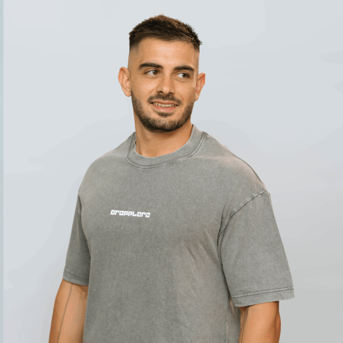 T-shirt oversize premium gris délavé – Image 4